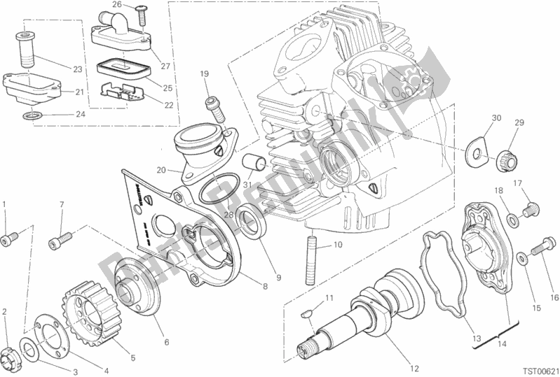 Wszystkie części do Testa Orizzontale - Distribuzione Ducati Scrambler 1100 Sport Thailand USA 2019
